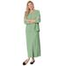 Plus Size Women's Lettuce Trim Knit Jacket Dress by Woman Within in Sage (Size 34/36)