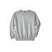 Men's Big & Tall Fleece Crewneck Sweatshirt by KingSize in Grey (Size 4XL)