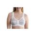 Plus Size Women's Front Closure Back Support Bandeau Bra by Rago in White (Size 46 D)