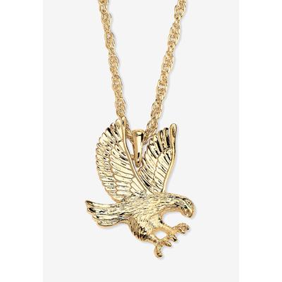 Men's Big & Tall Gold Tone Eagle Charm Pendant with 24" Chain by PalmBeach Jewelry in Gold