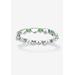 Women's Simulated Birthstone Heart Eternity Ring by PalmBeach Jewelry in August (Size 8)