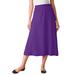 Plus Size Women's 7-Day Knit A-Line Skirt by Woman Within in Radiant Purple (Size M)