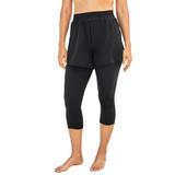 Plus Size Women's Shorted Swim Capri by Swim 365 in Black (Size 30)