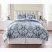 BH Studio 3-Pc. Microfiber Comforter Set by BH Studio in Blue (Size FULL) Paisley Bedding