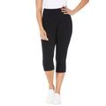 Plus Size Women's Knit Legging Capri by Catherines in Black (Size 3XWP)