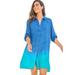 Plus Size Women's Button-Front Swim Cover Up by Swim 365 in Dip Dye (Size 26/28) Swimsuit Cover Up