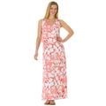 Plus Size Women's Layered Popover Maxi Dress by Woman Within in Light Ruby Floral (Size 4X)