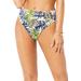 Plus Size Women's High Leg Swim Brief by Swimsuits For All in Animal Palm (Size 12)