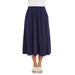 Plus Size Women's Soft Ease Midi Skirt by Jessica London in Navy (Size 18/20)