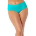 Plus Size Women's Mid-Rise Full Coverage Swim Brief by Swimsuits For All in Happy Turq (Size 18)