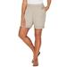 Plus Size Women's Stretch Knit Waist Cargo Short by Catherines in Chai Latte (Size 4X)