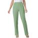 Plus Size Women's Elastic-Waist Soft Knit Pant by Woman Within in Sage (Size 36 T)