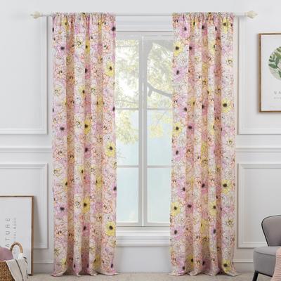 Misty Bloom Curtain Panel by Greenland Home Fashions in Pink