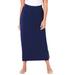 Plus Size Women's Suprema® Maxi Skirt by Catherines in Navy (Size 5X)