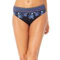 Plus Size Women's Hipster Swim Brief by Swimsuits For All in Purple Blue Patchwork (Size 12)