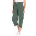 Plus Size Women's Pull-On Knit Cargo Capri by Woman Within in Pine (Size 2X)