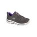 Women's The Arch Fit Lace Up Sneaker by Skechers in Grey Medium (Size 8 1/2 M)