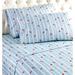 Micro Flannel® Blue Cardinal Bird Print Sheet Set by Shavel Home Products in Blue (Size KING)