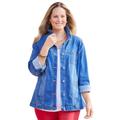 Plus Size Women's Classic Jean Jacket by Catherines in Pacific Wash (Size 1X)