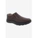 Men's BEXLEY II Slip-On Shoes by Drew in Brown Tumbled Leather (Size 10 D)