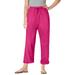 Plus Size Women's The Boardwalk Pant by Woman Within in Raspberry Sorbet (Size 24 WP)