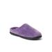 Wide Width Women's Darcy Velour Clog W/Quilted Cuff Slipper by Dearfoams in Smokey Purple (Size M W)