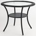 Roma All-Weather Resin Wicker Bistro Table by BrylaneHome in Black Patio Furniture