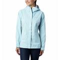 Columbia Women's Arcadia II Hooded Jacket, Waterproof and Breathable Rain, Spring Blue/Cirrus Grey, Medium