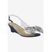 Wide Width Women's Leana Slingback by J. Renee in Vinyl Blue Denim (Size 8 1/2 W)