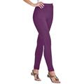 Plus Size Women's Stretch Cotton Legging by Woman Within in Plum Purple (Size L)