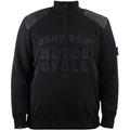 John Doe Knit Zip Big Logo Pullover, black, Size XL