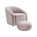 Boboli Mauve Velvet Chair + Ottoman Set - TOV Furniture TOV-S6383