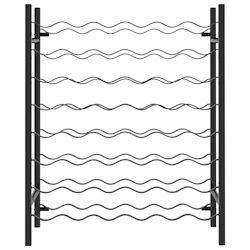 vidaXL Weinregal für 48 Flaschen Schwarz Metall Image