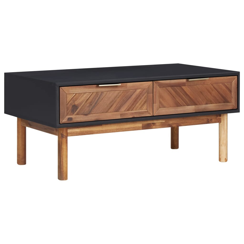 vidaXL Couchtisch 90x50x40 cm Akazie Massivholz und MDF Image