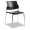 Global Total Office Sonic Stackable Armless Chair - Black