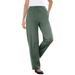 Plus Size Women's 7-Day Knit Ribbed Straight Leg Pant by Woman Within in Pine (Size 1X)