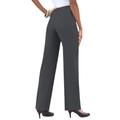 Plus Size Women's Classic Bend Over® Pant by Roaman's in Dark Charcoal (Size 26 W) Pull On Slacks