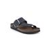 Women's Harley Sandal by White Mountain in Navy Leather (Size 6 M)