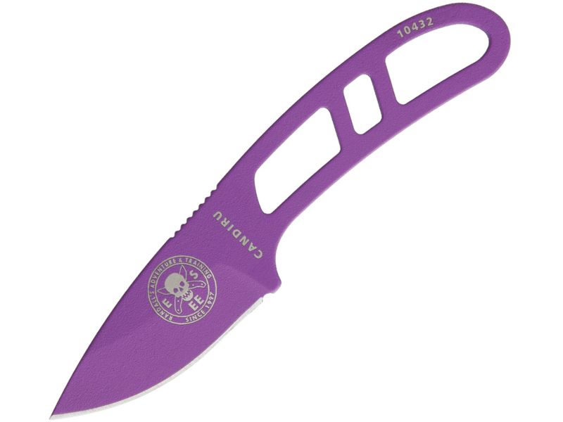 Esee Candiru Fixed Blade Knife w/Kit2inDrop PointPurple1095 Carbon SteelSkeletonized Handle CAN-PURP-KIT