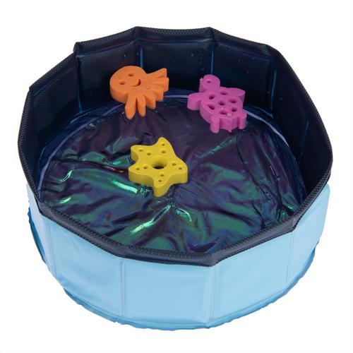 Kitty Pool mit schwimmfähigem Spielzeug - ca. Ø 30 x H 10 cm