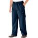 Men's Big & Tall Knockarounds® Full-Elastic Waist Cargo Pants by KingSize in Navy (Size 2XL 38)