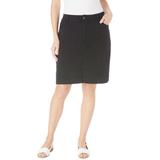 Plus Size Women's Freedom Waist Skort by Woman Within in Black (Size 24 W)