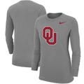 Women's Nike Heathered Gray Oklahoma Sooners Logo Performance Long Sleeve T-Shirt