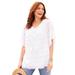 Plus Size Women's Harborview Eyelet Top by Catherines in White (Size 2XWP)