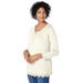 Plus Size Women's Ribbed Layered-Look Lace-Trim Tee by Woman Within in Ivory (Size 22/24) Shirt