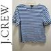 J. Crew Tops | J.Crew Ruffle Sleeve Striped Short Sleeve Top | Color: Blue/White | Size: M