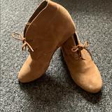 Nine West Shoes | Brown Wedge Booties | Color: Tan | Size: 7.5