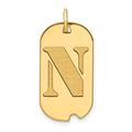 14ct Gold Polished Letter N Initial Animal Pet Dog Tag Pendant Necklace Measures 24.6x13.19mm Wide Jewelry Gifts for Women