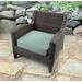 Outdoor Boxed Edge Deep Seat Cushion- Sunbrella CANVAS SPA ACR GLEN RAVEN - Jordan Manufacturing 9744PK1-292H