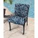 Outdoor French Edge Dining Chair Cushion-HALSEY NAVY RICHLOOM - Jordan Manufacturing 9502PK1-5899D